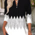 Modlily Blue Geometric Print Patchwork Long Sleeve T Shirt – XXL