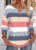 Modlily Navy Striped Tummy Coverage Long Sleeve T Shirt – XXL