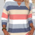 Modlily Multi Color Striped Tummy Coverage Long Sleeve T Shirt – XXL