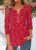 Modlily Red Geometric Print Patchwork Long Sleeve T Shirt – XXL