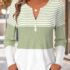 Modlily Sage Green Fake 2in1 Long Sleeve T Shirt – XXL