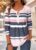 Modlily Multi Color Striped Tuck Stitch Long Sleeve T Shirt – XXL