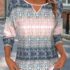 Modlily Grey Patchwork Long Sleeve Round Neck T Shirt – XXL