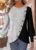 Modlily Grey Patchwork Long Sleeve Round Neck T Shirt – XXL