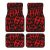 4 Pack Of Red And Black Rubber Car Mats – Universal Fit, Waterproof, Easy To Clean – Suitable For All Vehicle Types