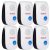 6pcs, Dual Horn Ultrasonic Pest Repeller For Indoor Pest Control – Effective Electronic Insect Repellent For Home, Kitchen, And Warehouse – Say Goodbye To Mosquitoes And Other Pests