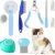 8pcs Cat Brush Grooming Kits, Pet Self Cleaning Kit With Pet Nail Clipper And File, Flea Comb, Pet Shampoo Bath Brush, Pet Shedding Brush, Silicone Toothbrush