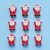 9pcs Christmas Cheering Santa Claus Father Christmas Resin Pendants Bulk For Diy Can Be Used As Necklace Earrings Pendant Keychain And More