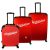 Aquascutum® Hardside Spinner Luggage Suitcases (Set of 3) – Red