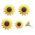 BoAn 5 Pieces Car Air Vent Clip Decoration,Sunflower Car Interior Accessories, Cute Car Accessories for Women,Men