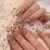 CATKIN 24PCS Long False Nails with Glue Stickers, Press on Nails no Glue for Women Girls Medium Square Decoration Fake Nails L05