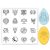 CHGCRAFT Polymer Clay Texture Sheets 12 Zodiac Signs Silicone Texture Stamp Divination Clear Clay Silicone Texture Sheets Clay Texture Mat Polymer Clay Tools for Jewelry Earring Making, 5.5×5.5inch