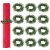 Christmas Napkin Rings Set of 12 – Small Artificial Pine Needles Wreath Napkin Holder, Christmas Holiday Napkin Rings for Banquet Table Decorations, D