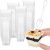 Colovis Mini Dessert Cups, 100 CT 2oz Clear Plastic Parfait Appetizer Cups with Spoons Mini Square Dessert Bowls for Serving, Tasting (100)