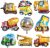 Construction Truck Balloons, 9 pcs Construction Birthday Party Supplies, Construction Trucks Party Decorations for Children Birthday Party, Dump Truck