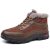 COSIDRAM Mens Snow Boots Outdoor Winter Warm Hiking Ankle Boots Anti Slip Insulated Work Shoes 13 D/Brown