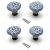 Drawer Knobs Ceramic,4pcs, Knob Decor 1.3″ Dia. Grey with Mounting Screws Desk Drawer Knobs Carved Knob 4 Gray