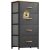DWVO 4 Drawers Dresser, Small Dresser, Fabric Storage Tower, Chest of Drawers, Organizer Unit for Closets, Living Room, Sturdy Steel Frame, Wooden Top
