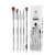 EIGSHOW 5 Pcs Eye Makeup Brush Set, Everyday Eye Essential Makeup Brushes with Blending, Eyeshadow, Detail, Eyeliner, Eyebrow Brushes(White)