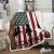 Erosebridal Western Rustic Blanket for Cowboys Cowgirls Farmstyle Throw Blanket, Vintage American Flag Fleece Blanket Wild Animal Print Fuzzy Blanket