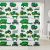Excavator Car Shower Curtain Cartoon Construction Truck Vehicle Bath Curtain Kids Boys Green Yellow Equipment Trucks Bathroom Sets Accessories Tractor