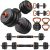 FEIERDUN Adjustable Dumbbells, 20/30/40/50/60/70/90lbs Free Weight Set with Connector, 4 in1 Dumbbells Set Used as Barbell, Kettlebells, Push up Stand