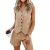 FQFGGYD 2 Piece Sets Suits Professional Clothes Business Casual Outfits for Women Suit Jackets Blazers for Women Shorts Suits Khaki