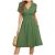 FQFGGYD Midi Dresses for Women Summer Dresses Sundresses Prom Dresses V-Neck Flowy Dress Casual Dresses Wedding Guest Dresses Green