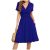 FQFGGYD Midi Dresses for Women Summer Dresses Sundresses Prom Dresses V-Neck Flowy Dress Casual Dresses Wedding Guest Dresses Blue