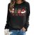 Fuyxxmer Tis The Season Sweatshirts for Women Christmas Sweatshirts Xmas Tree Hat Graphic Gift Pullover Blouse Tops Black- Small