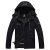 GEMYSE Men’s Mountain Waterproof Ski Snow Jacket Winter Windproof Rain Jacket Black Large