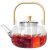 Glass Tea Kettle with Removable Infuser,Stovetop Safe, Glass Teapot 1000 ml 33 oz, Hand Blown Tea Pot with Infusers for Loose Tea Father’s Day Gifts