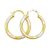 Gold Medium Hoop Earrings – 3-Color Oval Diamond Cut