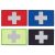 Gorgecraft 4Pcs 4 Colors Reflective First Aid Cross Patches