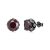 Gothic Vintage Round Stud Earrings – 925 Sterling Silver Birthstone Jewelry Gift – Minimalism – Pillar Stud Earrings for Women Red