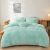 Green Fluffy Comforter Cover Set King – Ultra Soft Bedding 3 Pieces (1 Duvet Cover + 2 Pillowcases) Mint Green Mint Green King