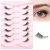 Half Lashes With Clear Band Natural Looking Wispy Cat Eye Eyelashes 3d Fluffy False Lashes 7 Pairs 10mm Short Soft Faux Mink Lashes Multipack