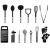 Hannah Kitchen 23-Piece Grey Kitchen Utensil Set