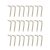 Hex Key Wrench Set,l-Shaped Wrench,Standard 2mm,Steel Nickel-Plated,Silver,Pack of 24 Pcs