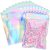 Holographic Mylar Bags Resealable Smell Proof Bags for lip gloss,Jewelry,lash candy and More – Small Business Packaging Supplies(100PACK,4x6IN) 100 4x