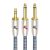 Impeto 3,5mm Klinke auf 2x 6,35mm Mono Y AudioKabel [1m] Instrument Kabel Unterstützt für Mixer, Audio Recorder, Gitarre, Verstärker, Mikrofon -1m