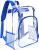 JOMPARO Clear Backpack Blue Heavy Duty Clear Backpacks for School Boys Girls Adults Large Clear Bookbag See Through Backpack