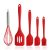 Kitchen Silicone Cooking Utensils (Set of 5) – Red