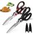 Kitory Kitchen Shears Kitchen Scissors Ultra Sharp Scissors Heavy Duty Scissors with Sheath Multi-function Food Scissors for Meats, Vegetables, Herbs,