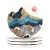 Lahome Mountain Range Coasters – Round Drinks Absorbent Stone Coaster Set with Ceramic Stone and Cork Base for Kinds of Mugs and Cups (Sunset, 4)