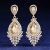 Luxury Waterdrop Crystal Rhinestones Earrings For Women Vintage Accessories 1pair