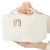 Meiyuuo Cute Makeup Bag Small Cosmetic Bags for Women Medium Pouch Toiletry Bag Waterproof Organizer(Light Beige)