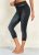 Modlily Black High Waisted Skinny Capri Leggings – L