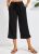 Modlily Black Pocket Elastic Waist High Waisted Pants – 2XL