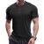 Muscle Cmdr Men’s Muscle Henley Shirts Slim Fit Long&Short Sleeve Casual Stylish T-Shirt Business Underwear Z-black Large